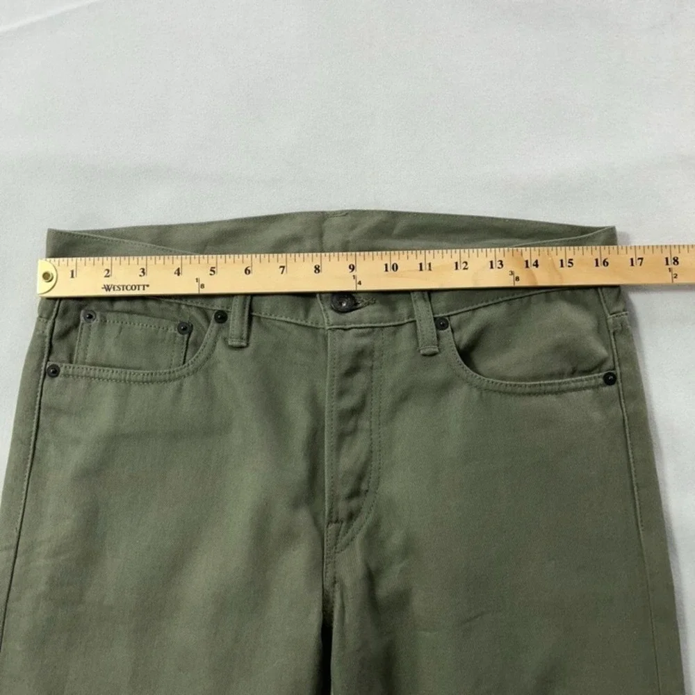 John Elliott‎ Pants Men 30 Green (measure 33x34) Button Fly 100% Cotton USA